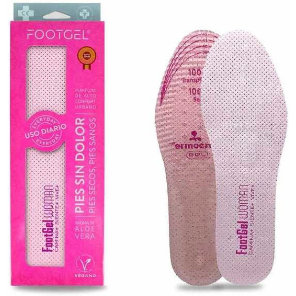 Footgel Semelles intérieures en gel d'aloe vera pour femmes 39-42