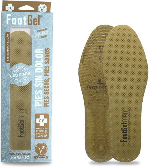 Footgel Plantillas Gel Hombre Naranjo Talla 43-46 1 Par-image