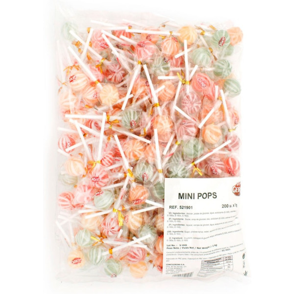 Gerio Mini Pops Bonbons Avec Bâton 1 Kg Sg