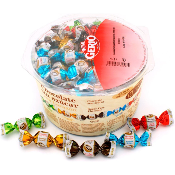 Gerio Heart Chocolates 5 Smaken Pot 1 Kg S/a