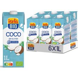 Caixa para Bebida de Coco Vegetal Isola 6x1lt. Bio S/a