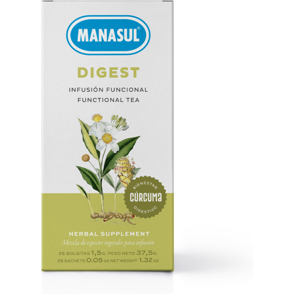 Manasul Digest Com Cúrcuma 25 Filtros