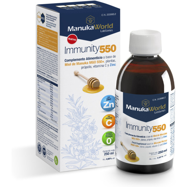 Manuka Wereld Immuniteit 550+ 250 Ml