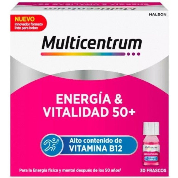 Multicentrum Énergie & Vitalité 50+ 30 Fras 7 Ml Framboise