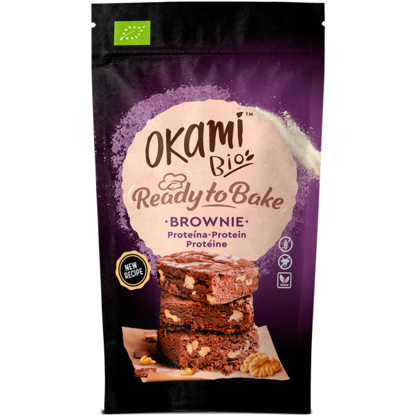 Okami Bio Preparado Para Brownie Com Proteína 186 Gr Bio Vegan