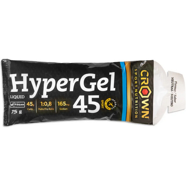 Crown Sport Nutrition HyperGel 45 / 1 x 75 g Gel Energético con 45 g CHO en Relación 1:0,8 + Extra Sodio