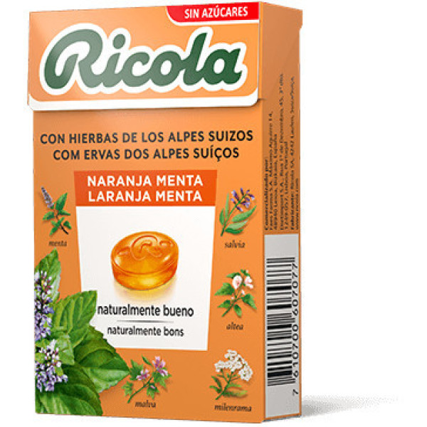 Ricola Caram S/a Laranja Menta 50 Gr