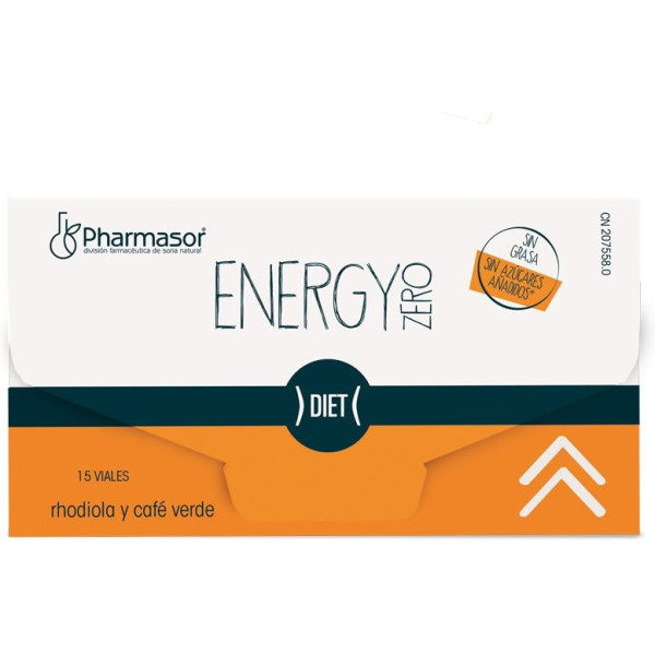 Pharmasor Homeosor Energy Zero Rhodiola und grüner Kaffee 15 Fläschchen