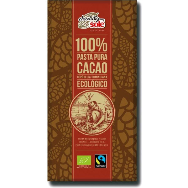 Solé Chocolates Chocolate Amargo 100% 80 Gr Eco