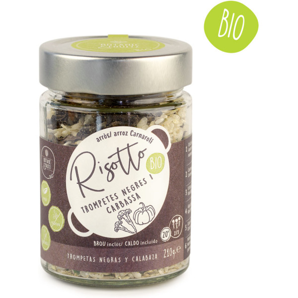 Botanisch En Fruit Zwarte Trompet Risotto Met Pompoen 210 Gr Bio