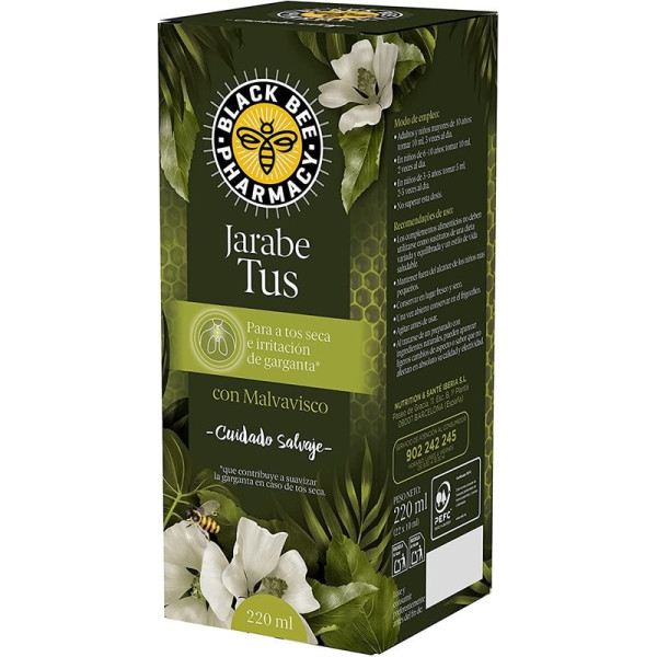 Black Bee Jarabe Tus Frascos Estuche 220 Ml