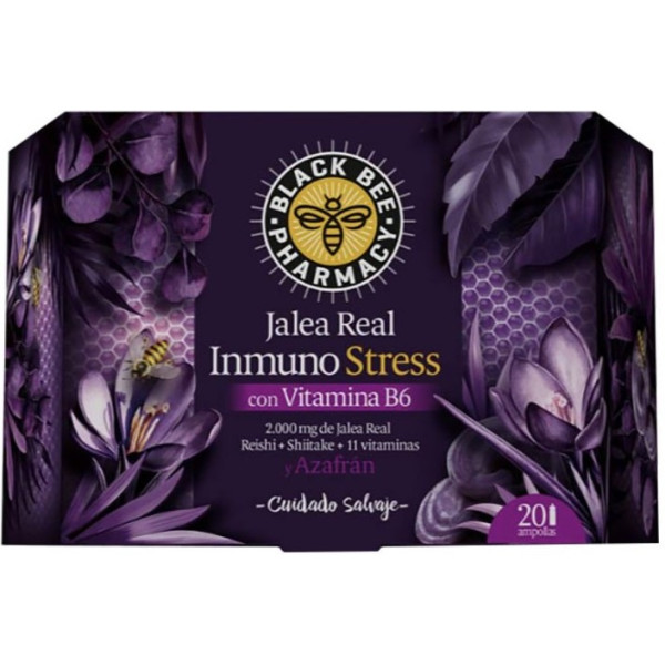 Black Bee Immuno Stress Case 20 fiale Nero-lilla