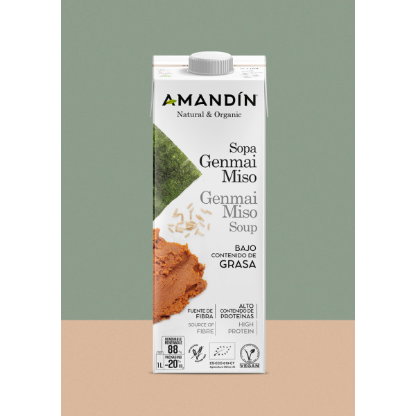 Amandin Genmai Zuppa Di Miso 6 Unità X 1 L Bio