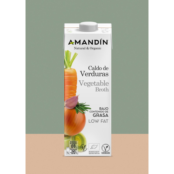 Bouillon De Légumes Amandin 6 Unités X 1 L. Bio