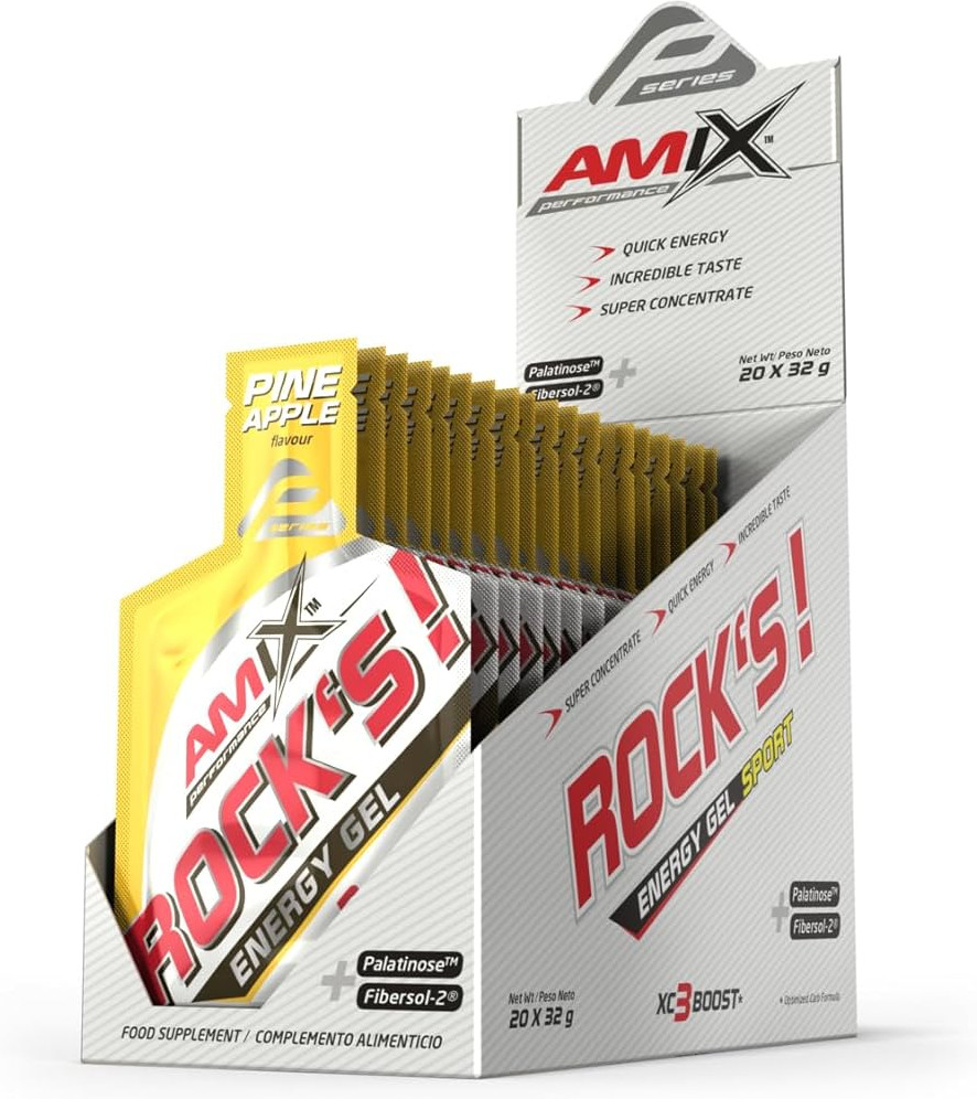 Amix Performance Energy Rock´S Gel Sin CafeíNa - 20 Geles X 32 Gr Geschmack Orange-image
