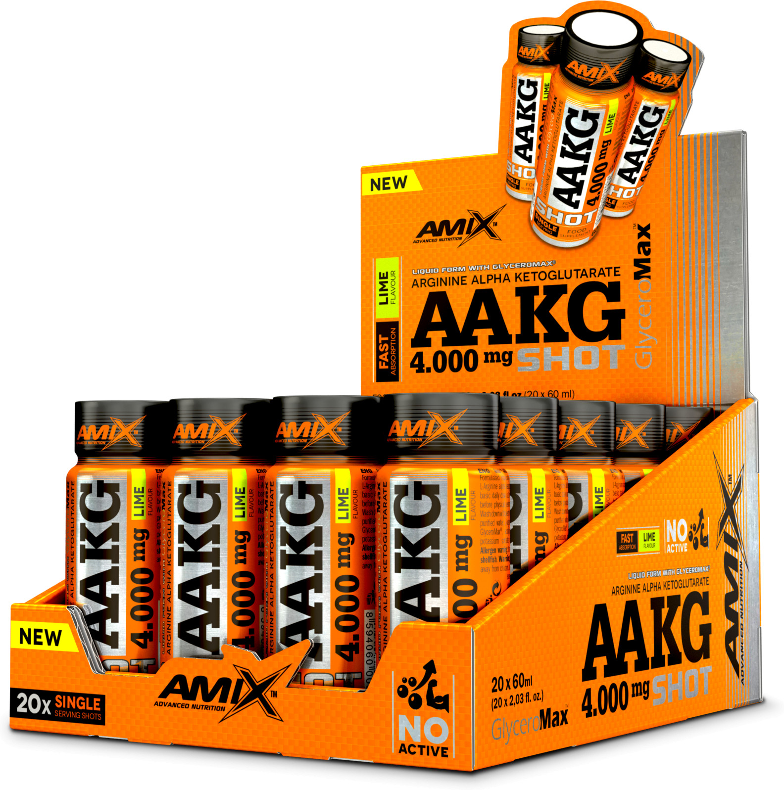 Amix Aakg Shot 4000 Mg 20 X 60 Ml GoÃ»Ter Chaux-image