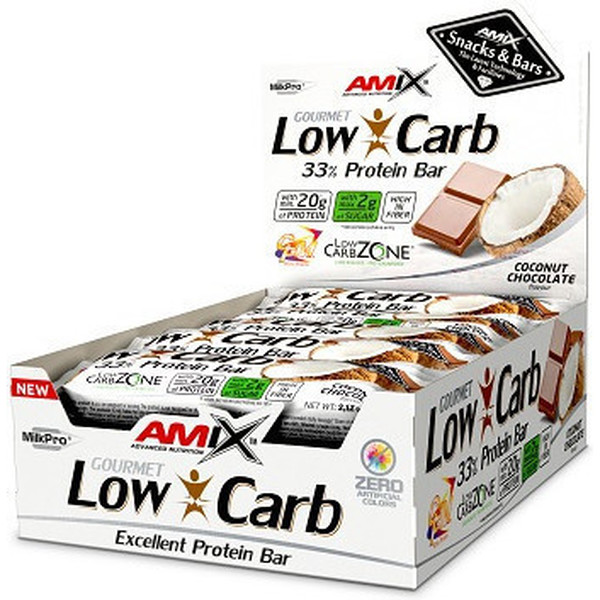 Amix Low-carb 33% Protein Bar 15 Barritas X 60 Gr