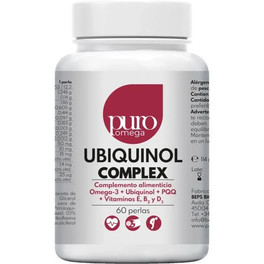 Complesso puro di ubichinolo Omega 60 perle