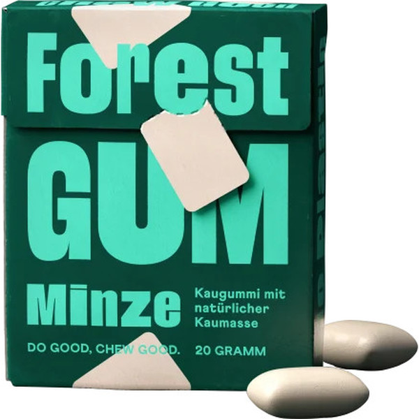 Forest Gum Kaugummi mit Minzgeschmack, 20 g, vegan