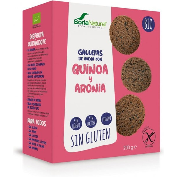 Soria Natural Biscuits à l'Avoine et au Quinoa-aronia 200 Gr Bio Sg