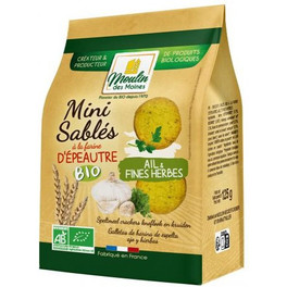 Moulin Des Moines Galletas Saladas Sabor Ajo Y Finas Hierbas 125 Gr