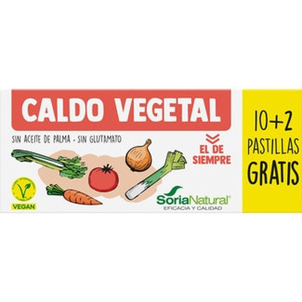 Soria Natural Soria Caldo Vegetal 10+2 Pastillas