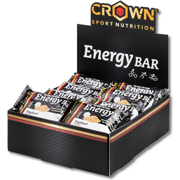 Crown Sport Nutrition Energy Bar 12 x 60g Barritas de avena energéticas para larga distancia con proteína