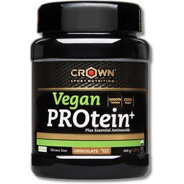 Crown Sport Nutrition Vegan Protein+ 750 g, isolat de protéines de pois enrichi en acides aminés essentiels et micronisé pour une texture et un goût doux, sans allergène