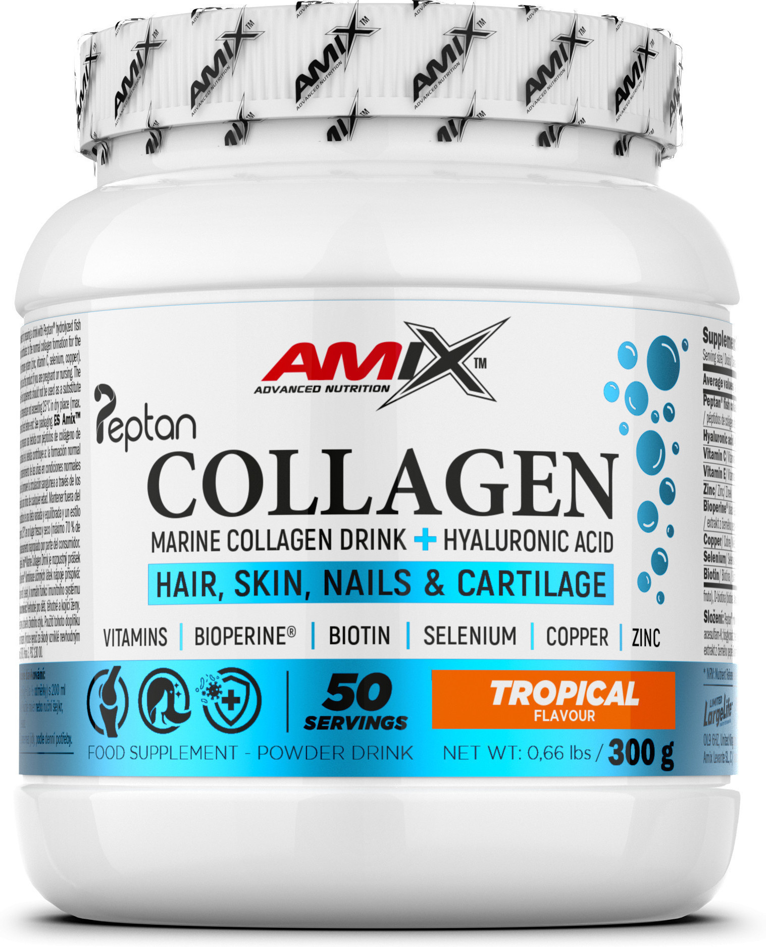 Amix Collagen Marine Peptan Drink 300 Gr Sabor Tropical-image