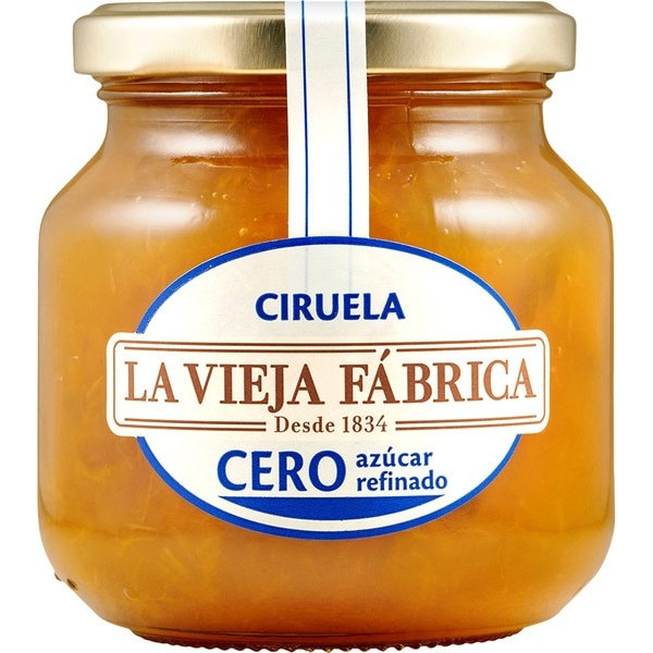 La Vieja Fabrica Confiture de Prunes Zéro Sucre Raffiné 280 Gr