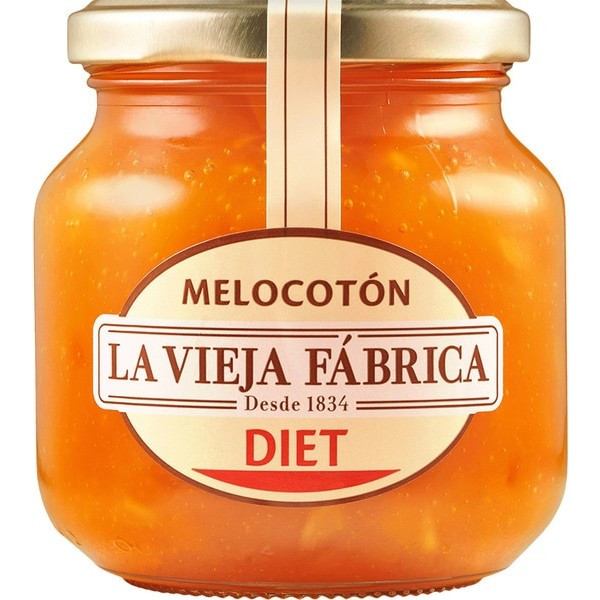 La Vieja Fabrica Confiture de Pêches Diététique avec Fructose 280 Gr