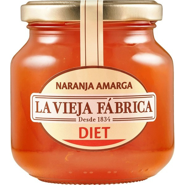 La Vieja Fabrica Diet Bittere Sinaasappeljam met Fructose 290 Gr