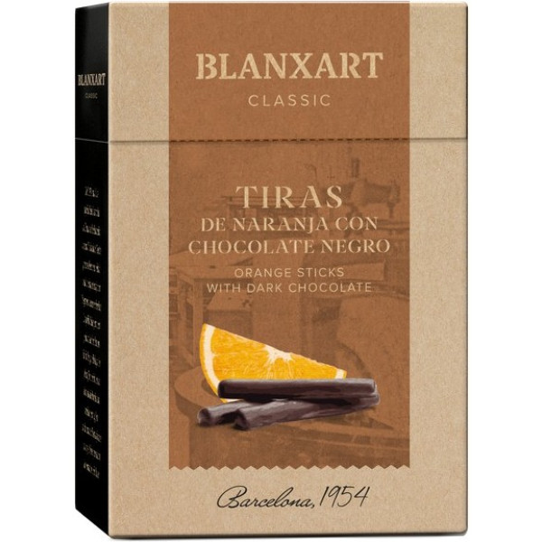 Blanxart Tiras Naranja Confitada Con Chocolate Negro 100 Gr