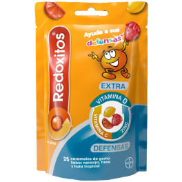 Bayer Redoxitos Extra Defenses 25 Caramelle all'arancia, fragola e tropicale