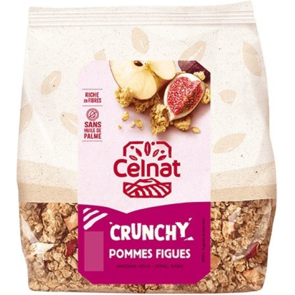 Celnat Muesli Croquant Pomme Figues et Fibres 500 Gr