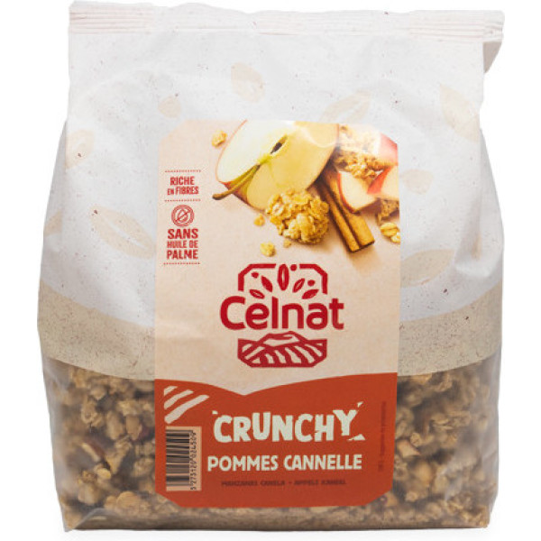 Celnat Muesli Croquant Pommes et Cannelle Bio 500 Gr