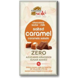 Solé Chocolates Melkchocolade Gezouten Karamel en Stevia 100 Gr