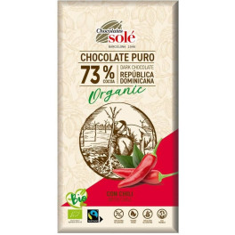 Chocolates Solé Chocolate Negro 73% Con Chili 100 Gr Eco Sin Gluten