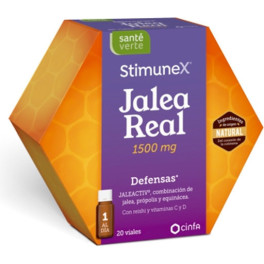 Cinfa Stimunex Sante Verte Geléia Real Defesas 1500 Mg 20 Frascos 10 Ml Limão