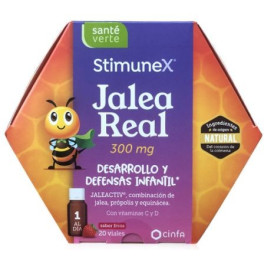 Cinfa Stimunex Sante Verte Jalea Real Infan 300 Mg 20 Viales 10 Ml Fresa