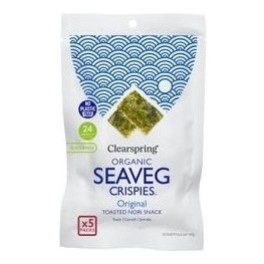 Snack Multipack Alghe Nori Tostate Clearspring 5 Unità X 4 Gr