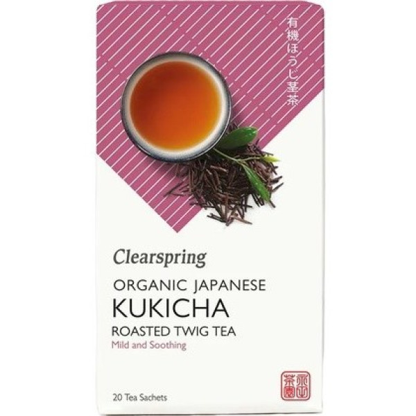 Clearspring Chá Kukicha Infusão 20 Sachês