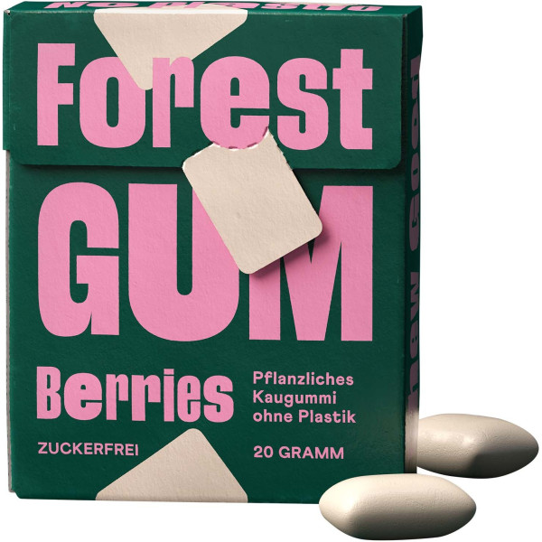 Forest Gum Forest Bessen Smaak Kauwgom 20 Gr Veganistisch