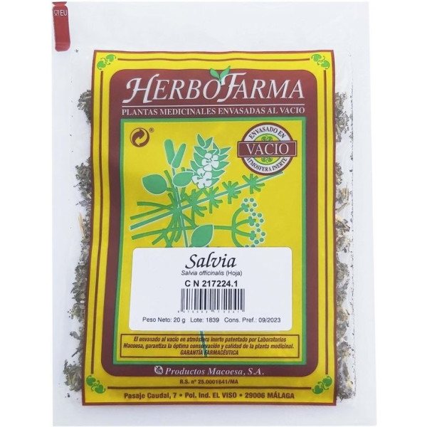 Macoesa Sálvia Herbofarma 20 Gr