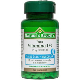 Nature\'s Bounty Vitamin D3 25 Mcg (1.000 IE) 100 Comp