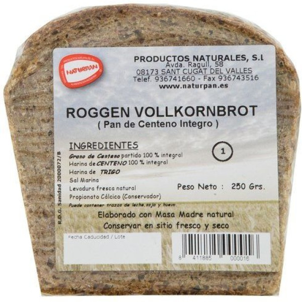 Naturpan Vollkorn-Roggenbrot 250 Gr Nr. 1