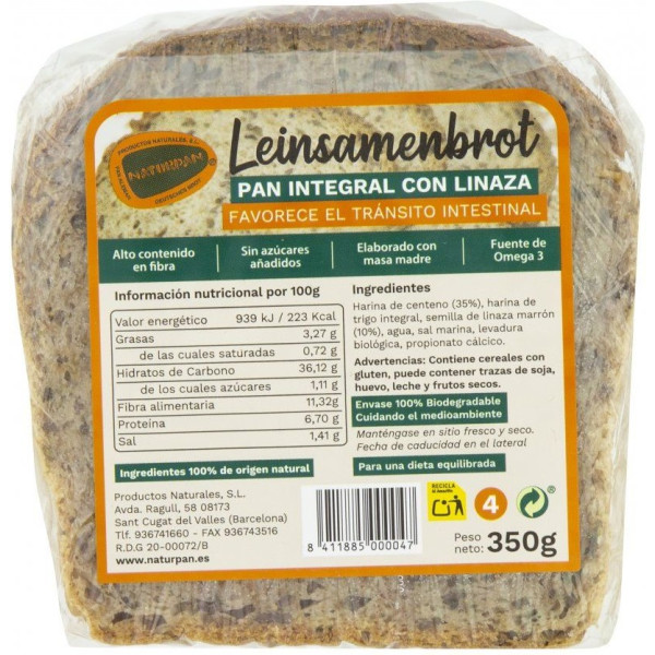 Naturpan Leinsamenbrot 350 Gr Nr. 4