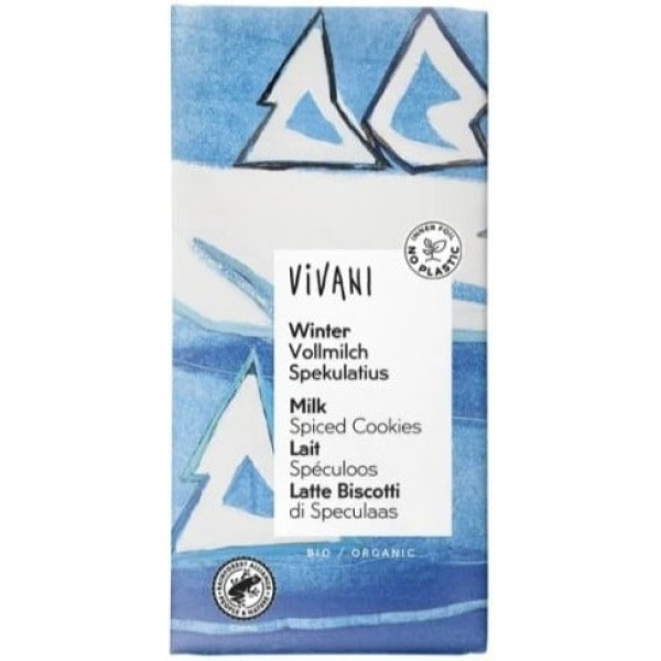 Vivani Chocolat Au Lait Arômes D'Hiver 100 Gr Bio