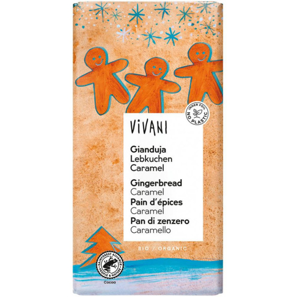 Vivani Chocolate Gianduja Com Biscoito Gengibre-caramelo 100 Gr Bio