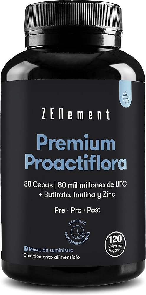 Fermenti Lattici Probiotici per Intestino 30 Ceppi Batterici, Probiotici e Prebiotici Inulina, Lactobacillus Acidophilus, Lactobacillus Gasseri, 80 Miliardi UFC per la Salute della Flora Intestinale